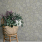 Paradis Slate Bouquet Toss Wallpaper