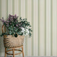 Herrgård Green Stripe Wallpaper