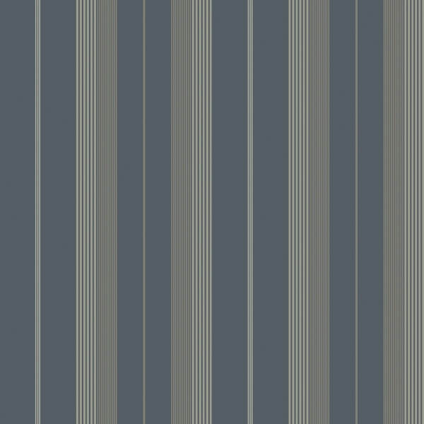 Herrgård Navy Stripe Wallpaper