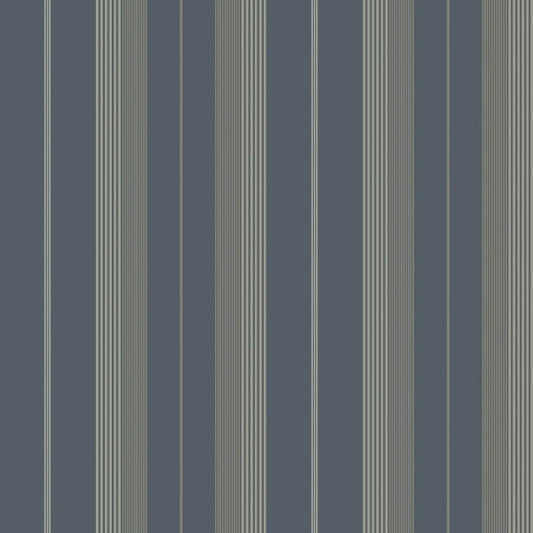 Herrgård Navy Stripe Wallpaper