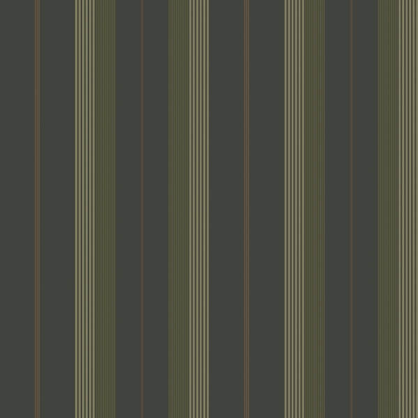 Herrgård Black Stripe Wallpaper