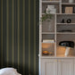 Herrgård Black Stripe Wallpaper