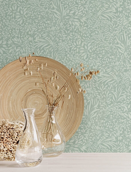 Kristina Teal Botanical Wallpaper