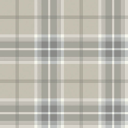 Emma Grey Plaid Wallpaper