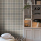 Emma Grey Plaid Wallpaper