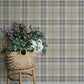 Emma Grey Plaid Wallpaper