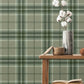 Emma Evergreen Plaid Wallpaper