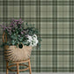 Emma Evergreen Plaid Wallpaper