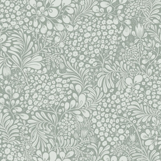 Siv Slate Botanical Wallpaper
