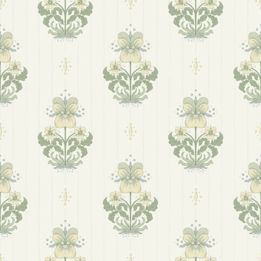 Gullvie White Pansies Wallpaper