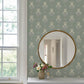 Gullvie Seafoam Pansies Wallpaper