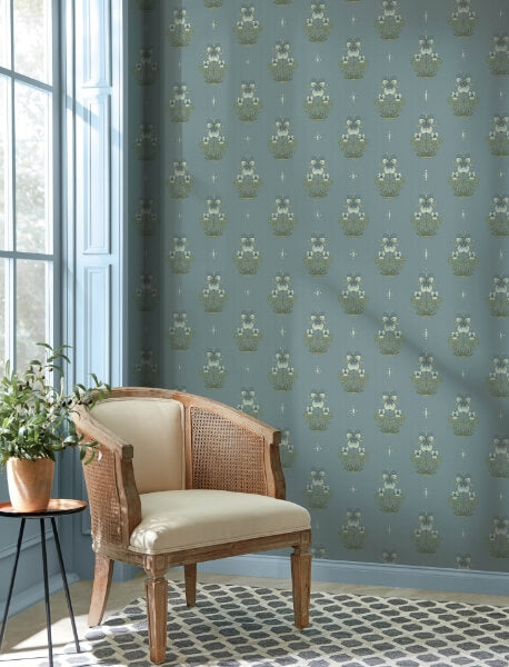 Gullvie Light Blue Pansies Wallpaper