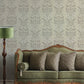 Rosa Cream Floral Columns Wallpaper