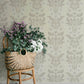 Rosa Cream Floral Columns Wallpaper