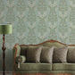 Rosa Sky Blue Floral Columns Wallpaper