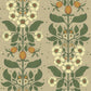 Rosa Light Brown Floral Columns Wallpaper