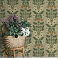 Rosa Light Brown Floral Columns Wallpaper