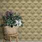 Maj Light Brown Floral Damask Wallpaper