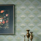 Maj Sky Blue Floral Damask Wallpaper