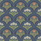 Maj Navy Floral Damask Wallpaper