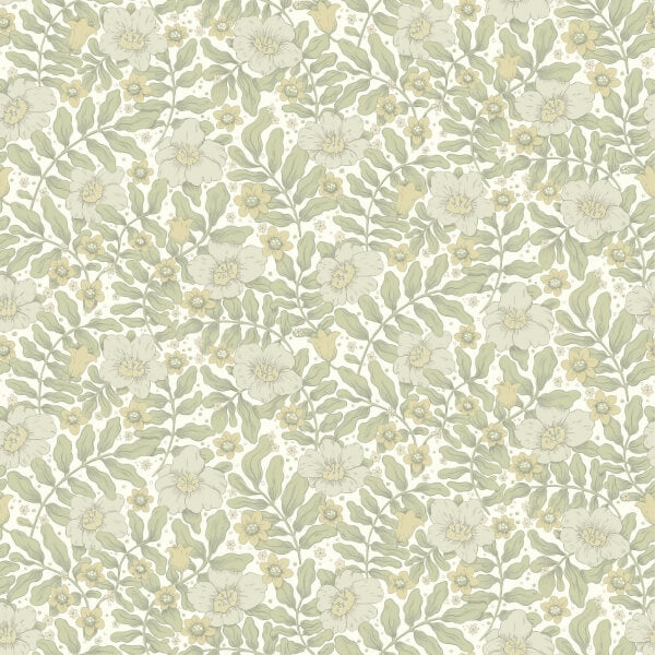 Maggan Sage Floral Trail Wallpaper