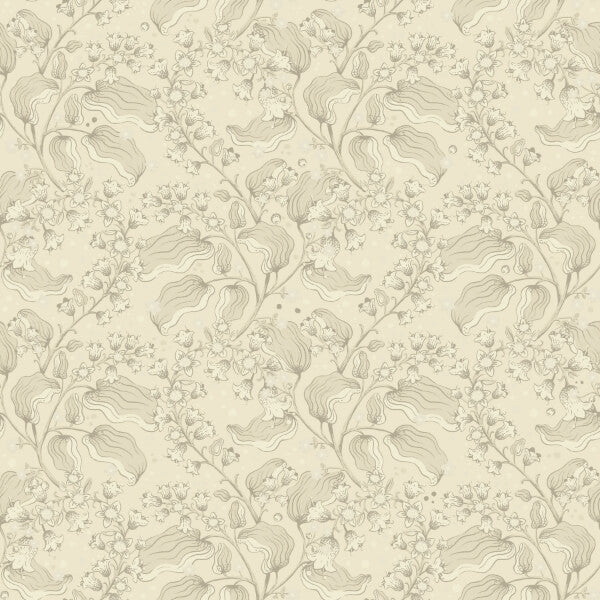 Syren Khaki Dainty Floral Wallpaper