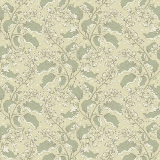Syren Light Green Dainty Floral Wallpaper