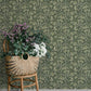 Syren Evergreen Dainty Floral Wallpaper