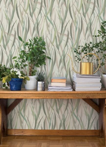 Willoughby Green Fronds Wallpaper
