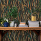 Willoughby Black Fronds Wallpaper