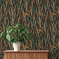 Willoughby Black Fronds Wallpaper