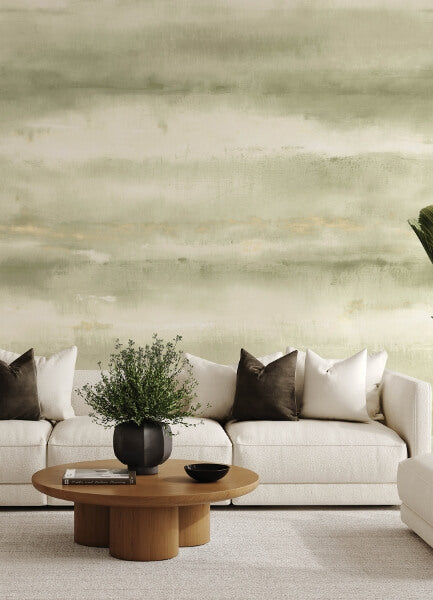 Aveline Green Wall Mural