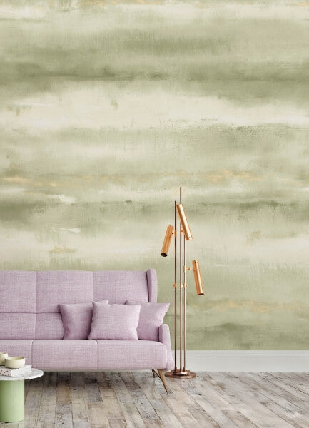 Aveline Green Wall Mural
