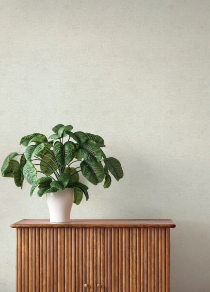 Cullen White Faux Linen Wallpaper