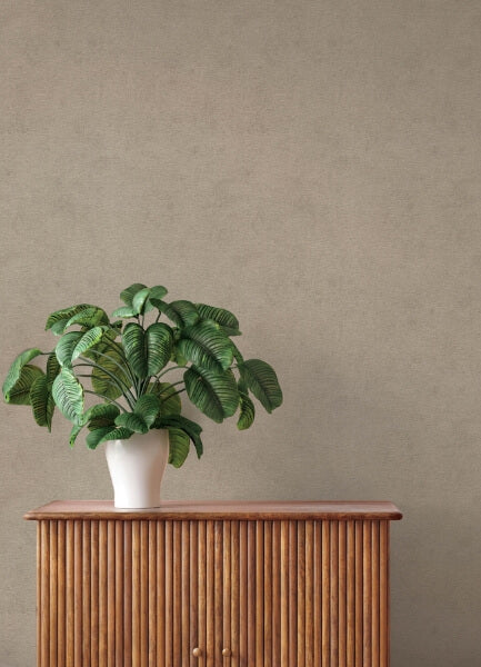 Cullen Light Brown Faux Linen Wallpaper