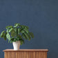 Cullen Navy Faux Linen Wallpaper