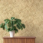 Ellery Wheat Herringbone Wallpaper