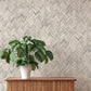 Ellery Light Grey Herringbone Wallpaper