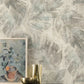 Sanne Grey Palm Wallpaper