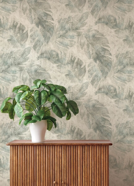 Sanne Grey Palm Wallpaper