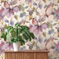Liliana Plum Floral Wallpaper