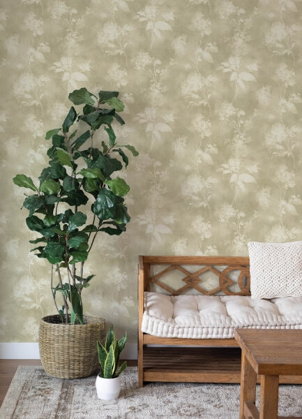 Izara Light Green Botanical Wallpaper