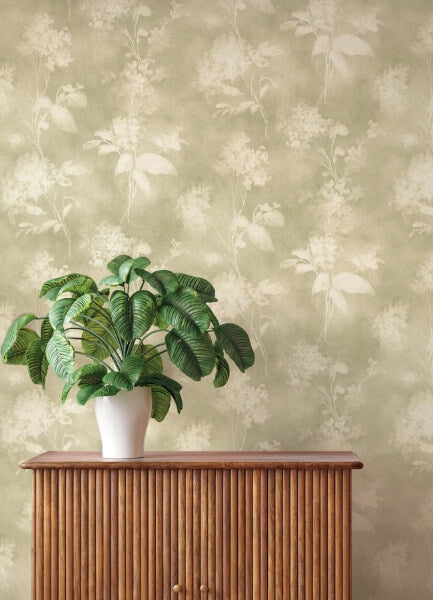 Izara Light Green Botanical Wallpaper