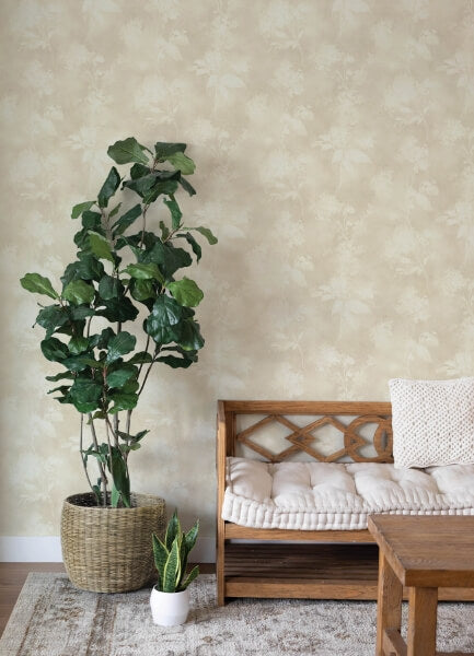 Izara Beige Botanical Wallpaper