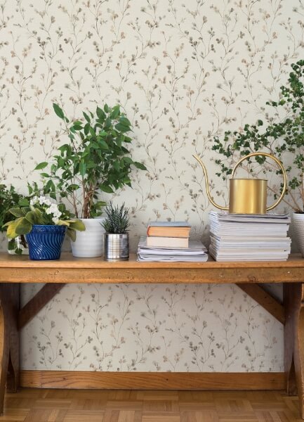 Romy Neutral Springtime Trail Wallpaper