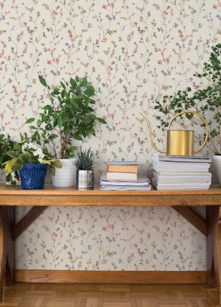 Romy Pink Springtime Trail Wallpaper