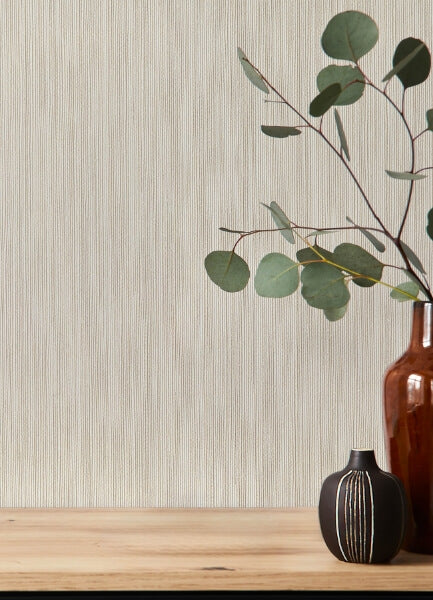 Ewan Bone Textured Stripe Wallpaper