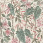 Kalina Teal Floral Fruits Wallpaper
