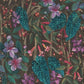 Kalina Black Floral Fruits Wallpaper