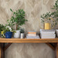 Melora Beige Leaf Wallpaper